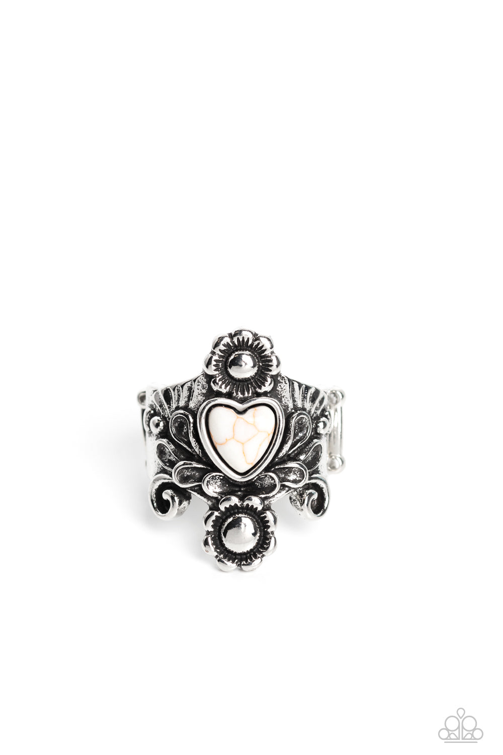 Trailblazing Tribute - White (Marble Stone) Ring