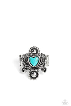 Load image into Gallery viewer, Trailblazing Tribute - Blue (Turquoise/Heart) Ring
