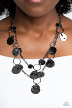 Load image into Gallery viewer, Hammered Horizons - Black (Gunmetal) Necklace
