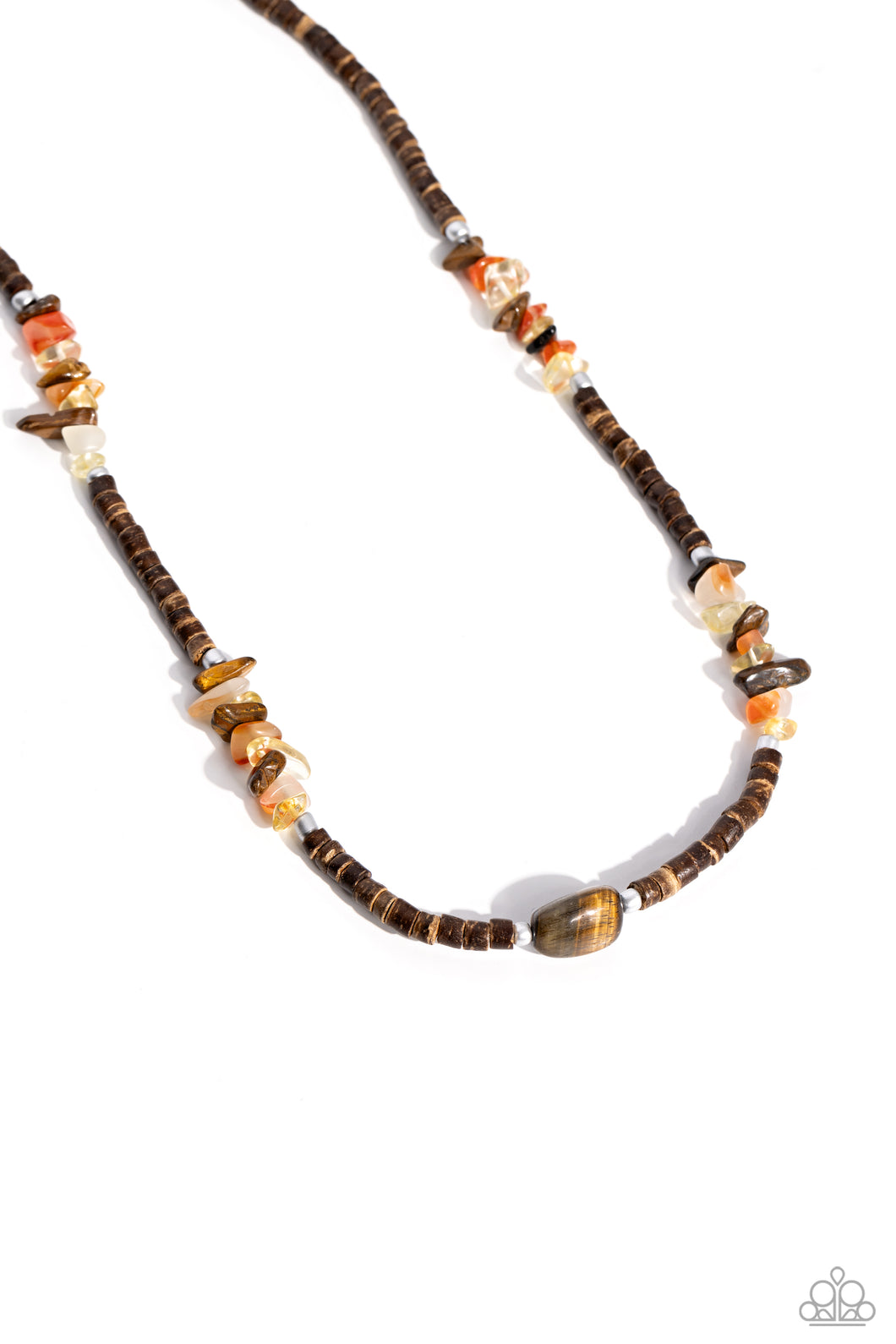 Stony Survivor - Brown Urban Necklace