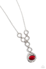 Load image into Gallery viewer, Get OVAL It - Red (Cat&#39;s Eye Stone) Necklace
