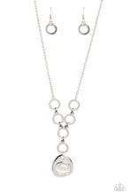 Load image into Gallery viewer, Get OVAL It - White (Cat&#39;s Eye) Necklace
