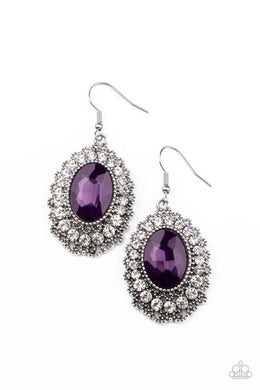 Glacial Gardens - Purple Earring freeshipping - JewLz4u Gemstone Gallery