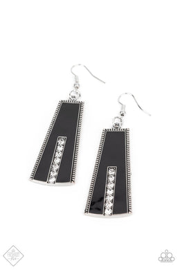 Demandingly Deco - Black Earring (FFA-0921) freeshipping - JewLz4u Gemstone Gallery