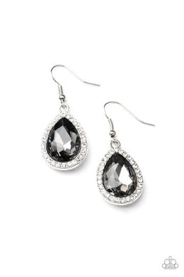 Dripping With Drama - Silver (Smoky Gem) Earring freeshipping - JewLz4u Gemstone Gallery