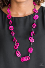 Load image into Gallery viewer, Waikiki Winds - Pink Wood Necklace freeshipping - JewLz4u Gemstone Gallery
