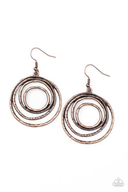 Spiraling Out of Control - Copper Earring freeshipping - JewLz4u Gemstone Gallery