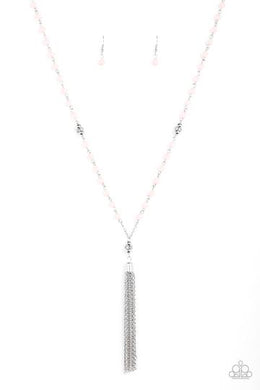 Tassel Takeover - Pink Necklace freeshipping - JewLz4u Gemstone Gallery