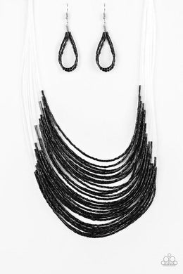 Catwalk Queen - Black Necklace freeshipping - JewLz4u Gemstone Gallery