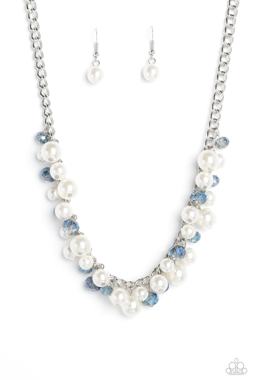 Glinting Goddess - Blue (Crystal-Like Bead) Necklace