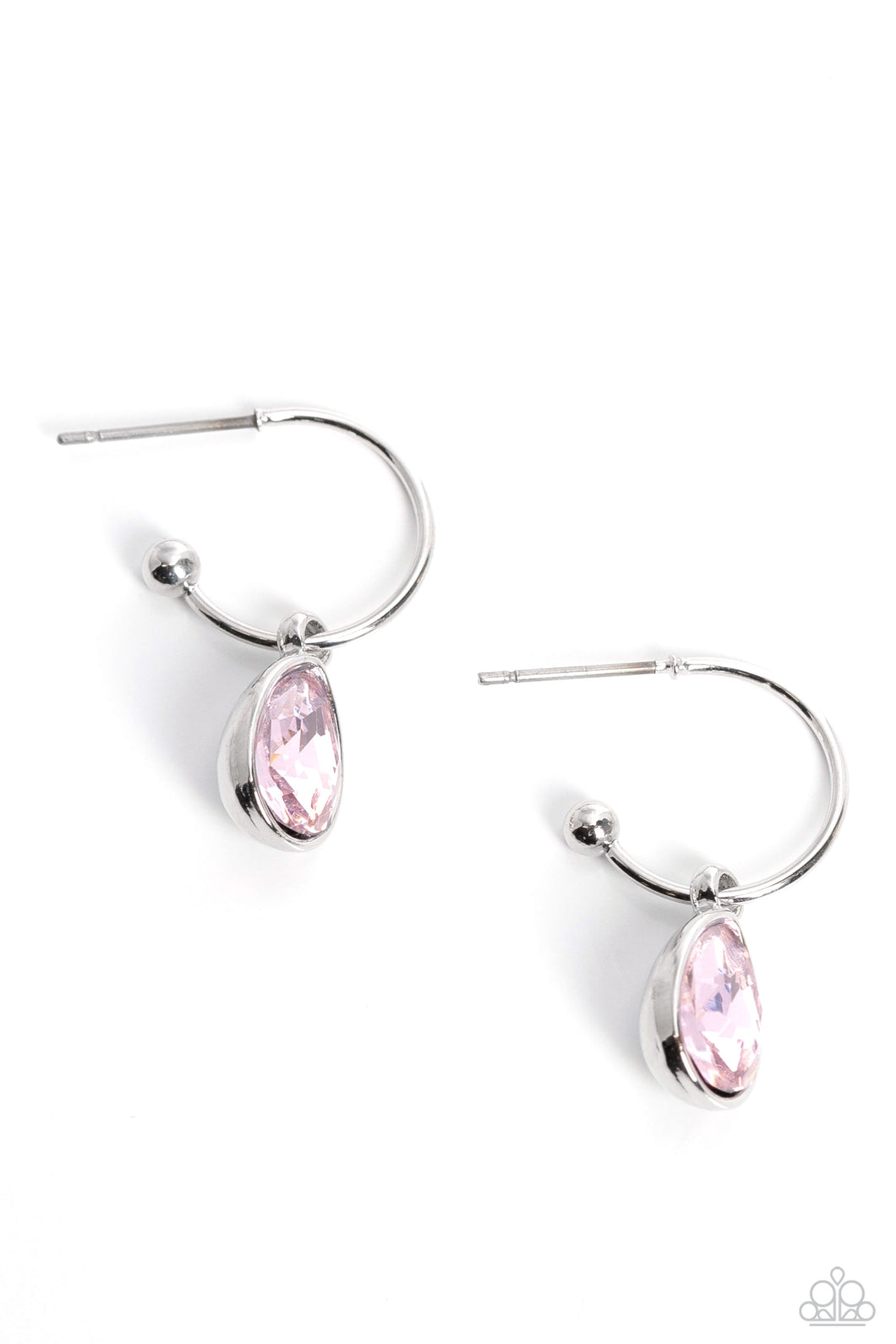 Teardrop Tassel - Pink (Hoop) Earring