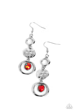 Load image into Gallery viewer, Marble Montage - Red (Marbled Red Stone) Earring
