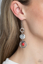 Load image into Gallery viewer, Marble Montage - Red (Marbled Red Stone) Earring
