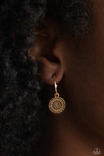 Load image into Gallery viewer, Mandala Maiden - Gold Hoop Earring
