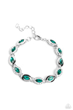 Load image into Gallery viewer, Some Serious Sparkle - Green (Emerald Rhinestone) Bracelet
