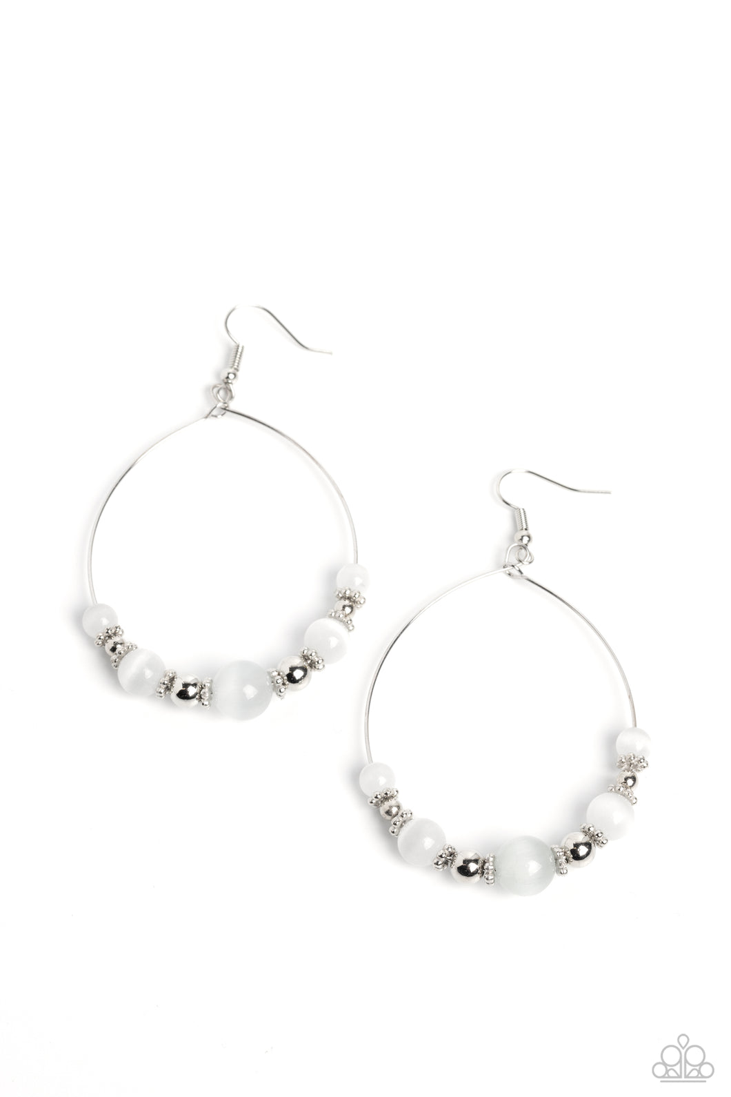 Cats Eye Charisma - White (Cat's Eye Stone) Earring