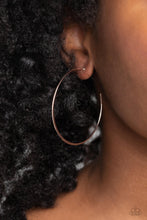 Load image into Gallery viewer, Seize the Sheen - Rose Gold Hoop Earring
