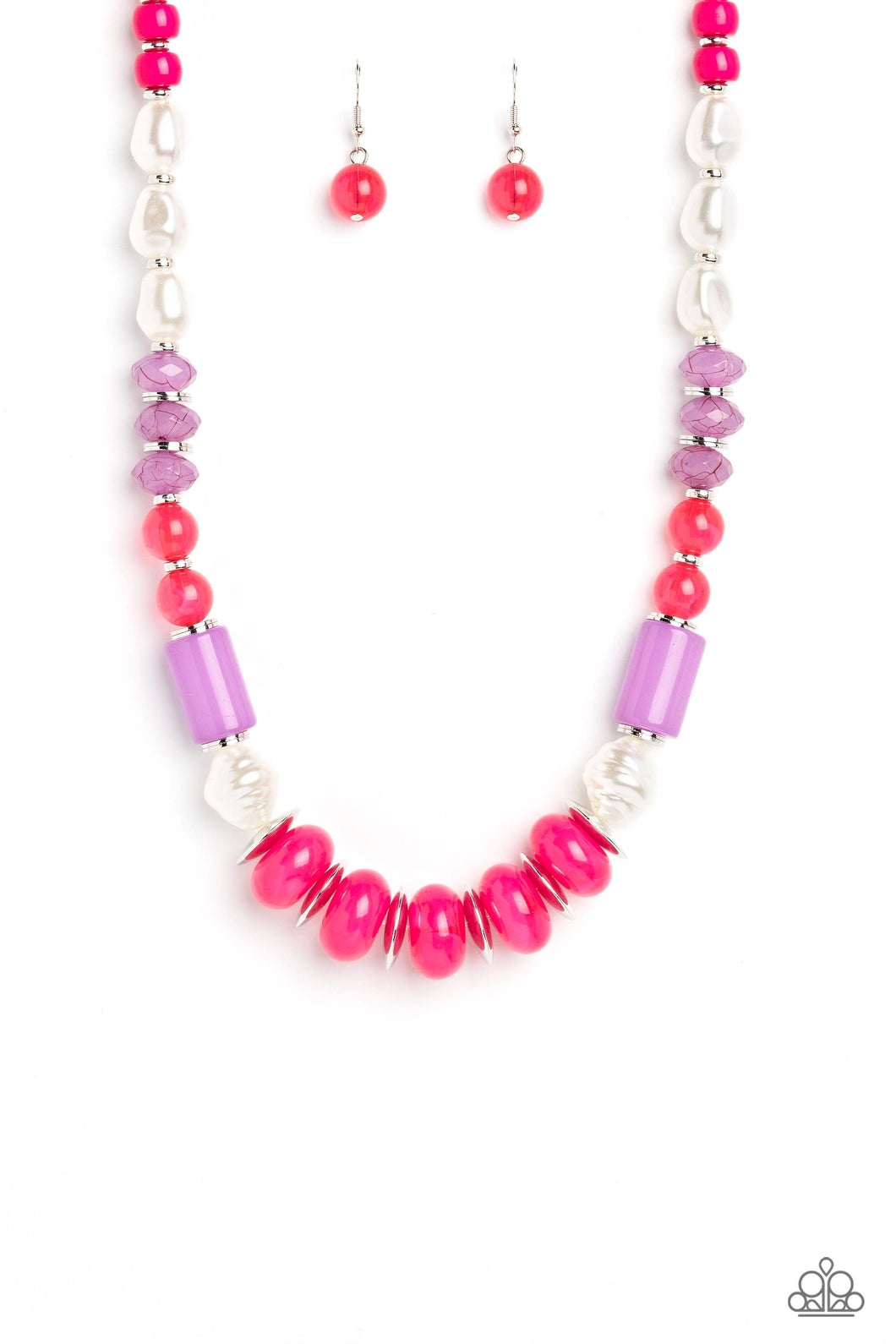 A SHEEN Slate - Pink Necklace