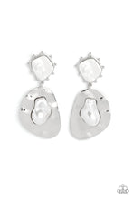 Load image into Gallery viewer, Rippling Rhapsody - White (Shell w/ a Pearlized Finish) Post Earring
