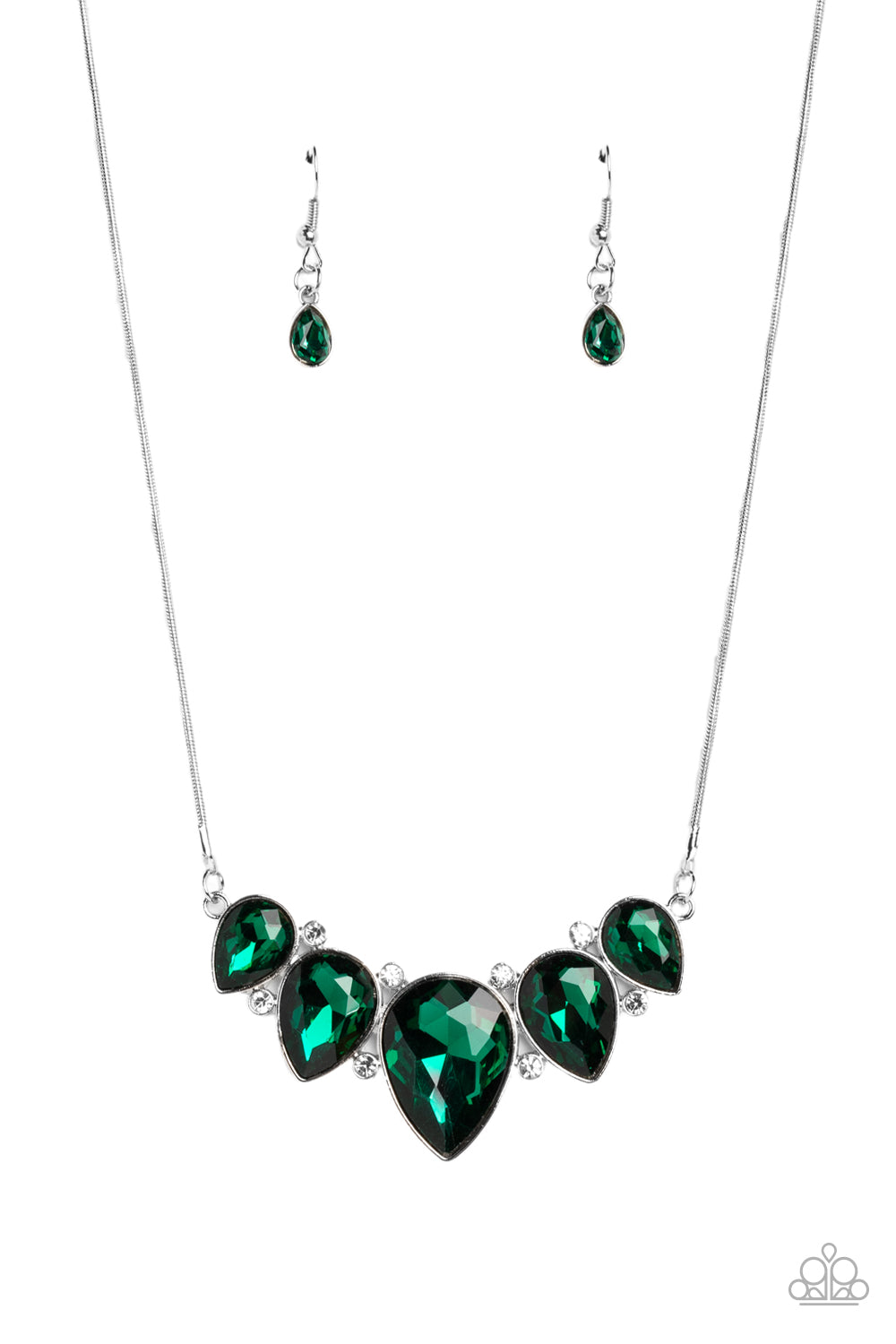 Regally Refined - Green Necklace