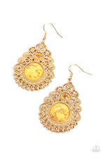 Load image into Gallery viewer, Welcoming Whimsy - Yellow (Gold Foil) Earring
