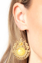 Load image into Gallery viewer, Welcoming Whimsy - Yellow (Gold Foil) Earring
