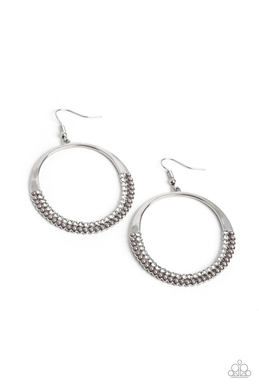 Material PEARL - Silver (Pearl/White Gems) Earring