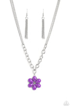 Load image into Gallery viewer, Dazzling Dahlia - Purple (Floral) Necklace
