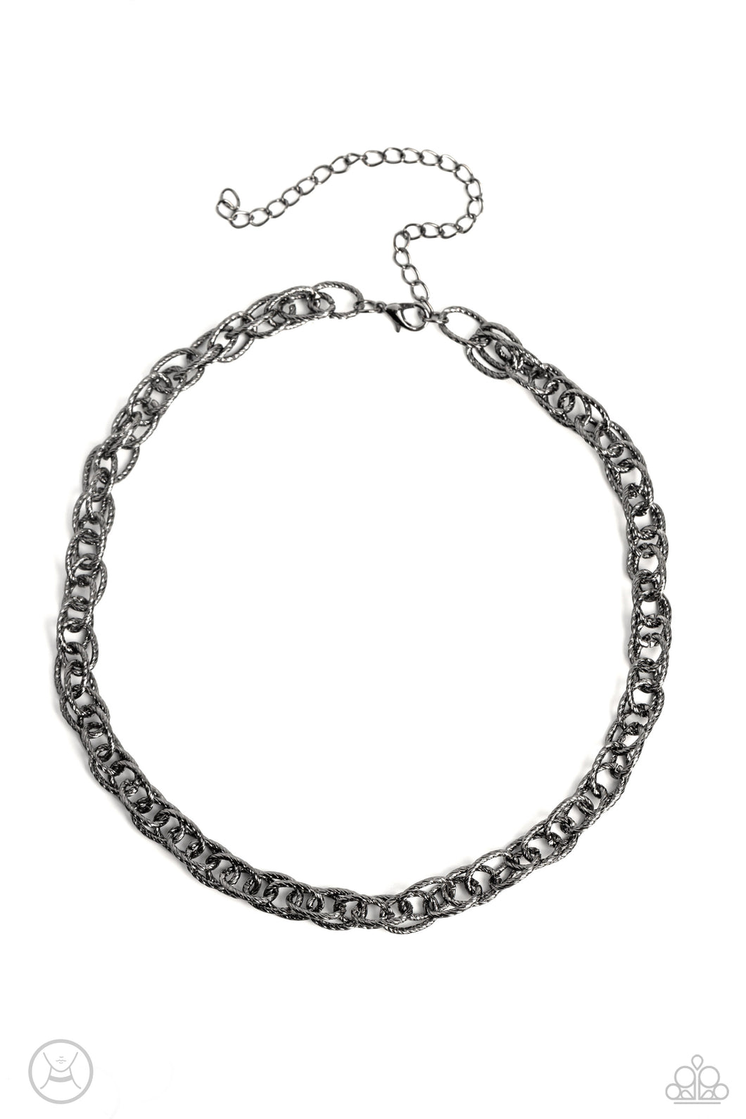 If I Only Had a CHAIN - Black (Gunmetal) Choker Necklace