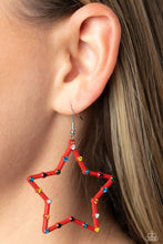 Load image into Gallery viewer, Confetti Craze - Red (Star) Earring
