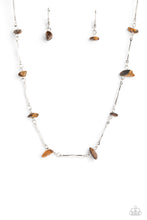 Load image into Gallery viewer, Chiseled Construction - Brown (Tiger&#39;s Eye Stone) Necklace
