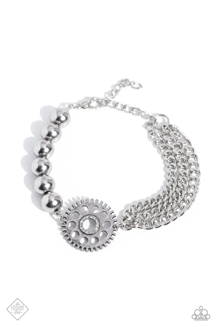 Age of STEAMPUNK - White Bracelet (MM-0423)