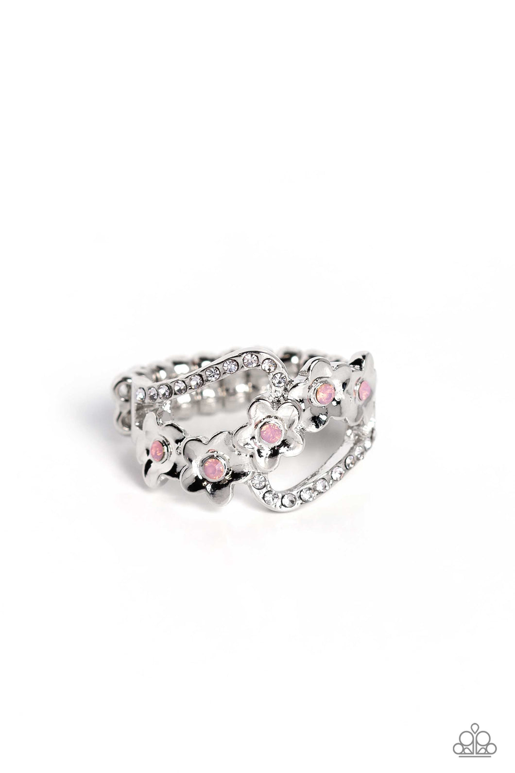 Captivating Corsage - Pink (Opalescent Center) Ring