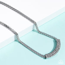 Load image into Gallery viewer, Swing Dance Dream - White Rhinestone Silver Mesh Chain Necklace
