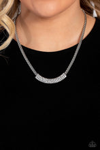 Load image into Gallery viewer, Swing Dance Dream - White Rhinestone Silver Mesh Chain Necklace
