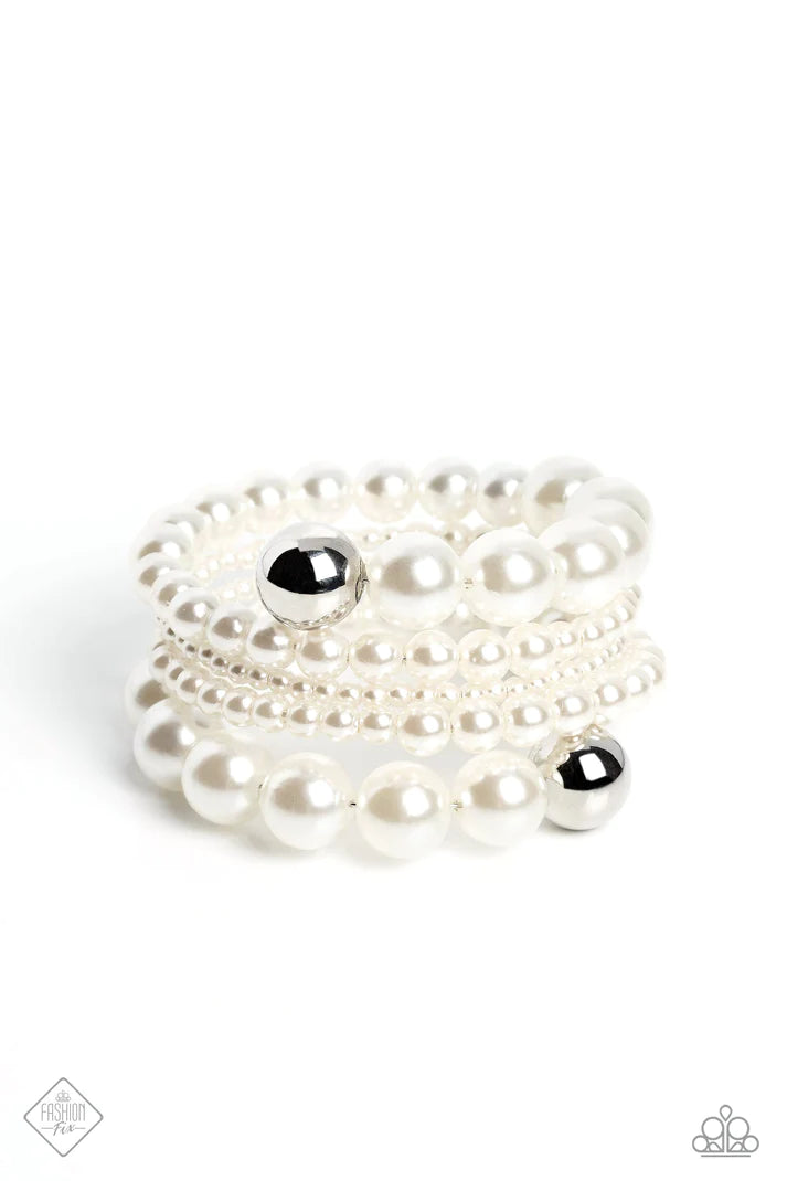 Pleasing Pirouette - White (Pearl) Bracelet (FFA-0423)