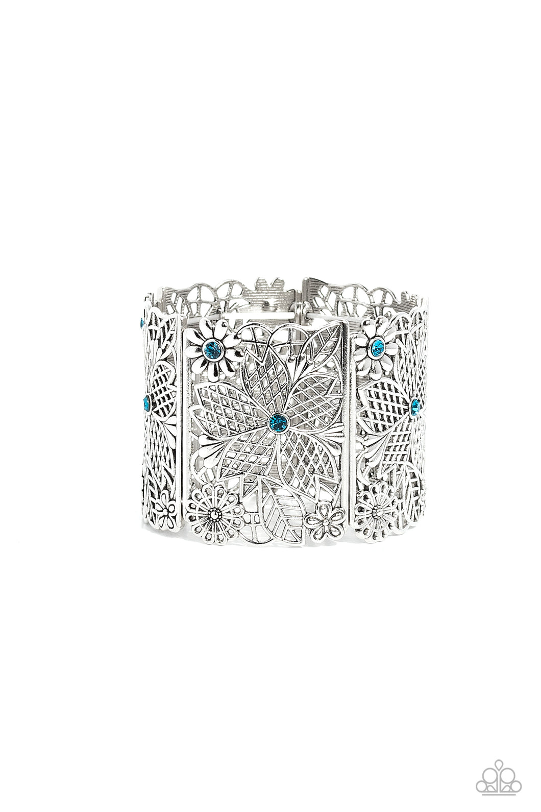 Garden City - Blue (Rhinestone Center) Bracelet