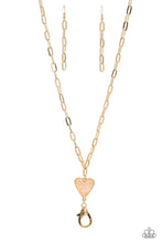 Load image into Gallery viewer, Kiss and SHELL - Gold (Heart Lanyard) Necklace
