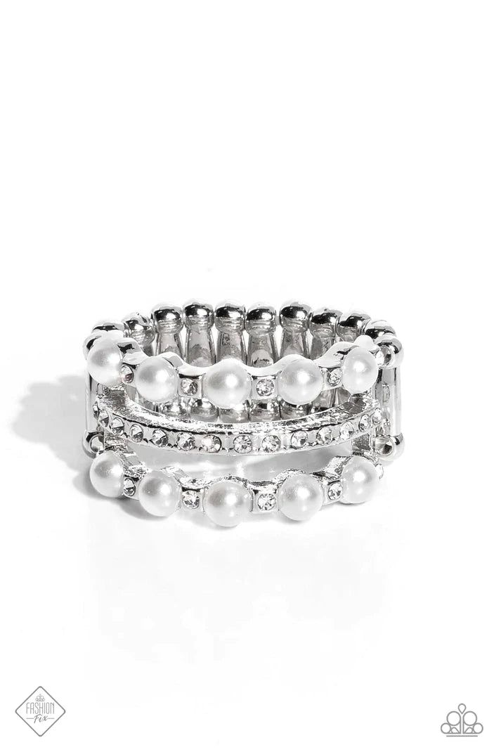 Really Bubbly - White (Pearl) Ring (FFA-0423)
