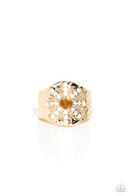 Load image into Gallery viewer, Stylish Sunbeams - Gold (Opalescent Rhinestone) Ring
