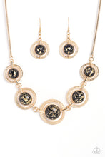 Load image into Gallery viewer, Sophisticated Showcase - Black (Gold Flecks/Chain) Necklace
