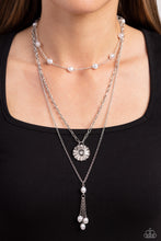 Load image into Gallery viewer, Audaciously Austen - White (Pearl/Rhinestone) Necklace
