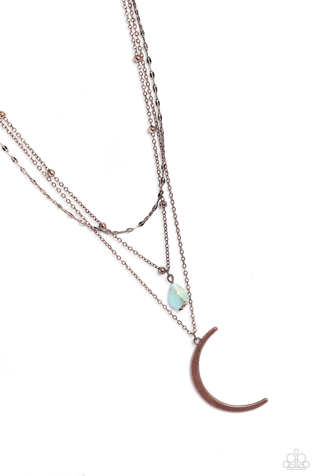 Lunar Landslide - Copper (Moon) Necklace