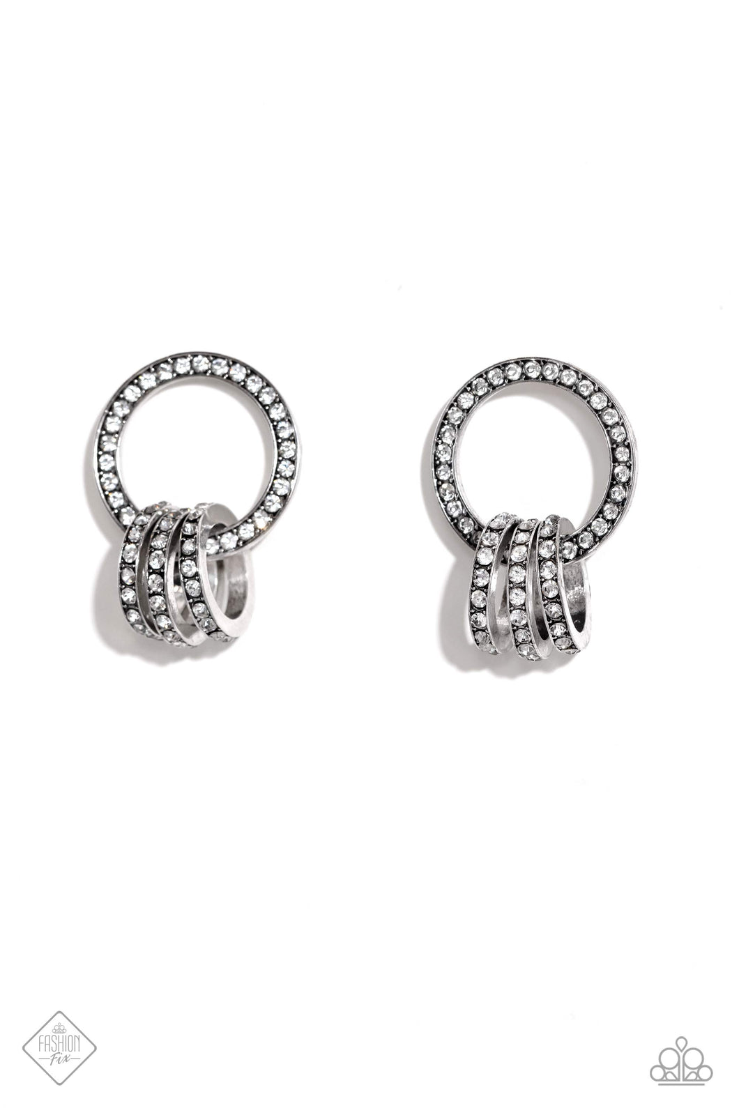 Adorned Allegiance - White Rhinestone) Post Earring (MM-1023)