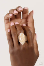 Load image into Gallery viewer, Shimmery Sovereign - White (Gold Fleck) Ring
