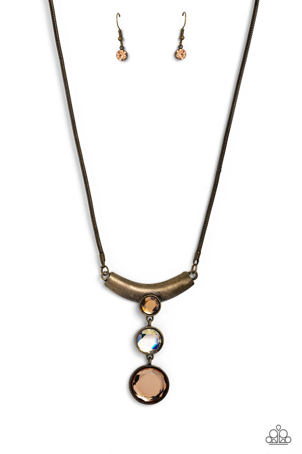 Alluring Andante - Brass Necklace