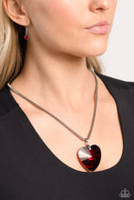 Load image into Gallery viewer, Parting is Such Sweet Sorrow - Red (Heart) Necklace
