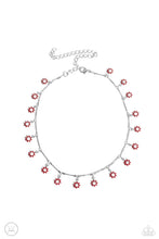 Load image into Gallery viewer, Delicate Display - Red (Choker) Flower Necklace
