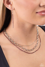 Load image into Gallery viewer, Tasteful Tiers - Red (Rhinestone) Necklace
