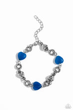 Load image into Gallery viewer, I Can Feel Your Heartbeat - Blue (Heart) Bracelet
